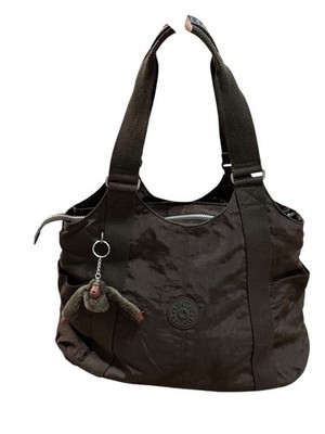 Kipling CICELY  Shoulder Bag Black Large Handbag W/ Monkey Charm! HH3