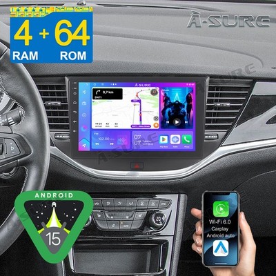 Android 15 4+64G Autoradio Für Opel Astra K 2015-2019 Apple Carplay GPS NAVI RDS