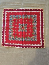 Abraham & Straus Vintage Scarf Floral Red New with Original Price Tag! 