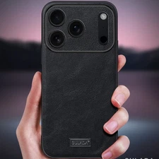 Rugged Leather Case For iPhone 17 Pro Max/17 Pro/Air/17 Full Lens Hybrid Cover