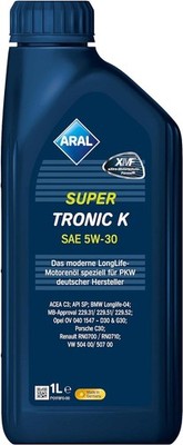 Aral SuperTronic K 5W-30 Motoröl 1x1 Liter BMW LL 04 VW Longlife 3 MB Porsche