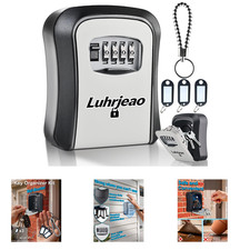 Lock Box Key Safe Wall Mounted Waterproof Durable Heavy-Duty Metal 4-Digit