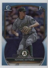 2023 Bowman Draft Chrome Sky Blue Refractor Nathan Dettmer #BDC-146 ms9