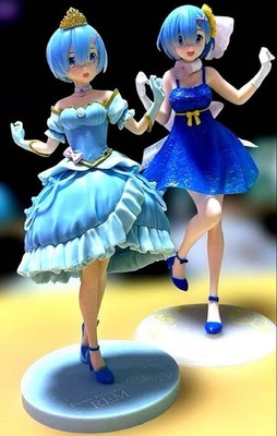 Rem Re:Zero Figurenset SEGA & Taito Pink & Clear Dress Anime Figur