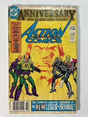 Superman: Action Comics #544 Newsstand 1st Lex Luthor Warsuit DC Comics 1983