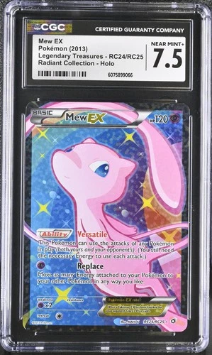 CGC 7.5 Mew EX Legendary Treasures RC24/RC25 Radiant (Collection) Pokemon Card