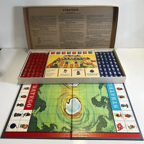 Vintage 1962 Stratego Board Game ~ Milton Bradley ~ 100% Complete