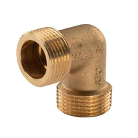 "Messing Gewinde-Fitting 90° Winkel 3/4\" Ag - 3/4\" Ag (DN20) - Schwere AusfüHrung"