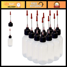 10 Pack 2oz Plastic Squeeze Bottles with Stainless Steel Tips for Precision Use