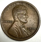1920 D Lincoln Wheat Cent Penny Fine 1c One Cent US Coin- 3664