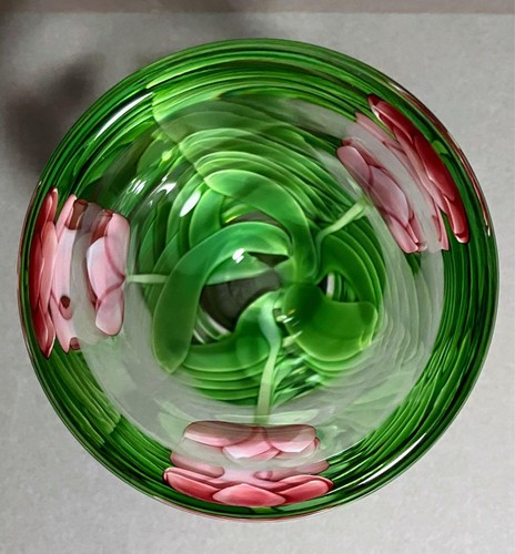 Orient & Flume Pink Tulip Vase By Bruce Sillars Art Glass Vintage - Picture 3 of 8