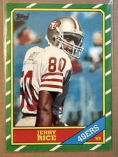 JERRY RICE 1986 Topps #161 (RC) ROOKIE Football Card San Fransisco 49ers