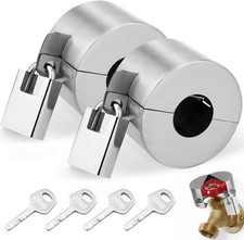 Outdoor Faucet Lock 2 Pack Water Hose Bib Spigot Lock Stainless Steel Cover Kits