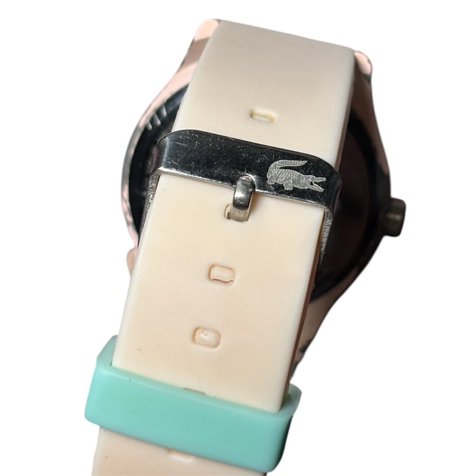 Women's Lacoste Pastel Pink Mint Green Watch LC.46.1.29.2224 Silicone - Image 3 of 4