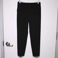 $295 THEORY - Black "Treeca Pull On Regent Crepe" Dress Pants - Women's Size 2