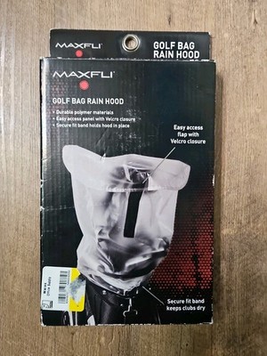 NOS Maxfli Durable Polymer Clear Golf Bag Rain Hood Easy Access Panel
