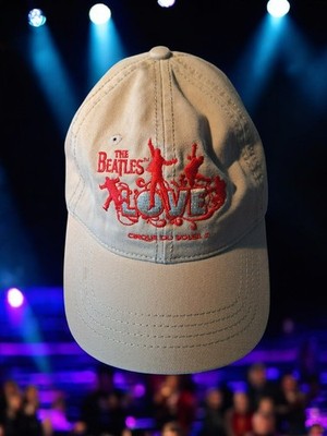 Cirque du Soleil Beatles Love Cap Official Apple Corps Cream Red One Size Hat