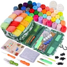 Needle Felting Kit, 42 Colors Wool Roving Starter Kit, Needle Felting Starter...