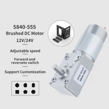5840-555 Worm Gear Reduction Brushed Motor DC12V24V Reversible Self-locking Gear