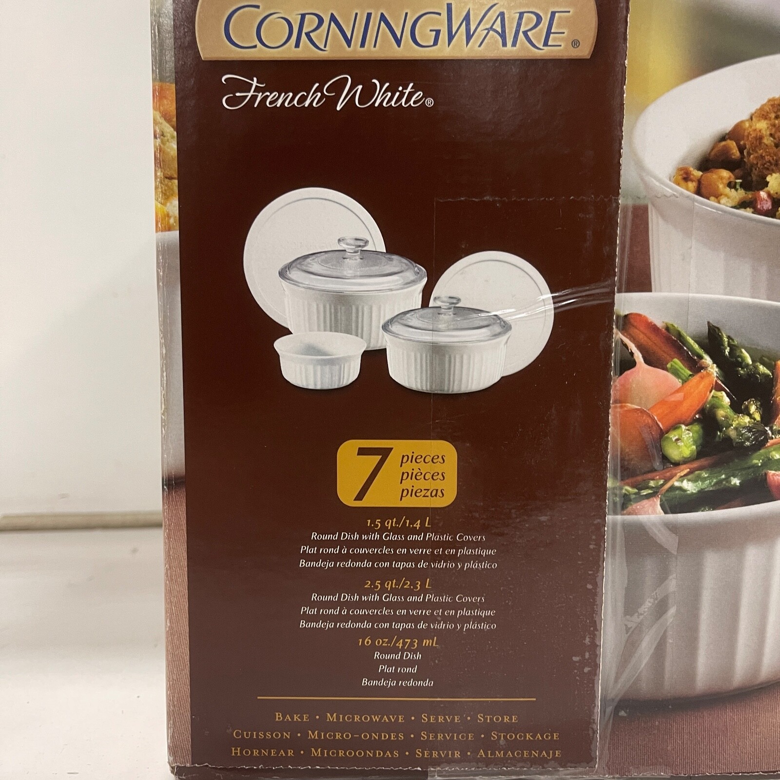 CorningWare French White Round 6pc Set bake Serve for sale online eBay