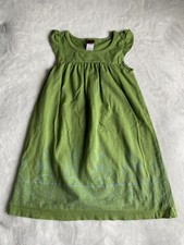 Tea Collection Girl Dress Green Flutter Sleeve Size 3 (TD13)