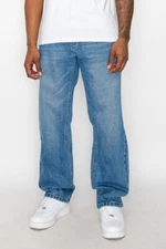 Victorious Men's Essential Loose Fit Baggy Wide Denim Jeans Pants  DL999EY