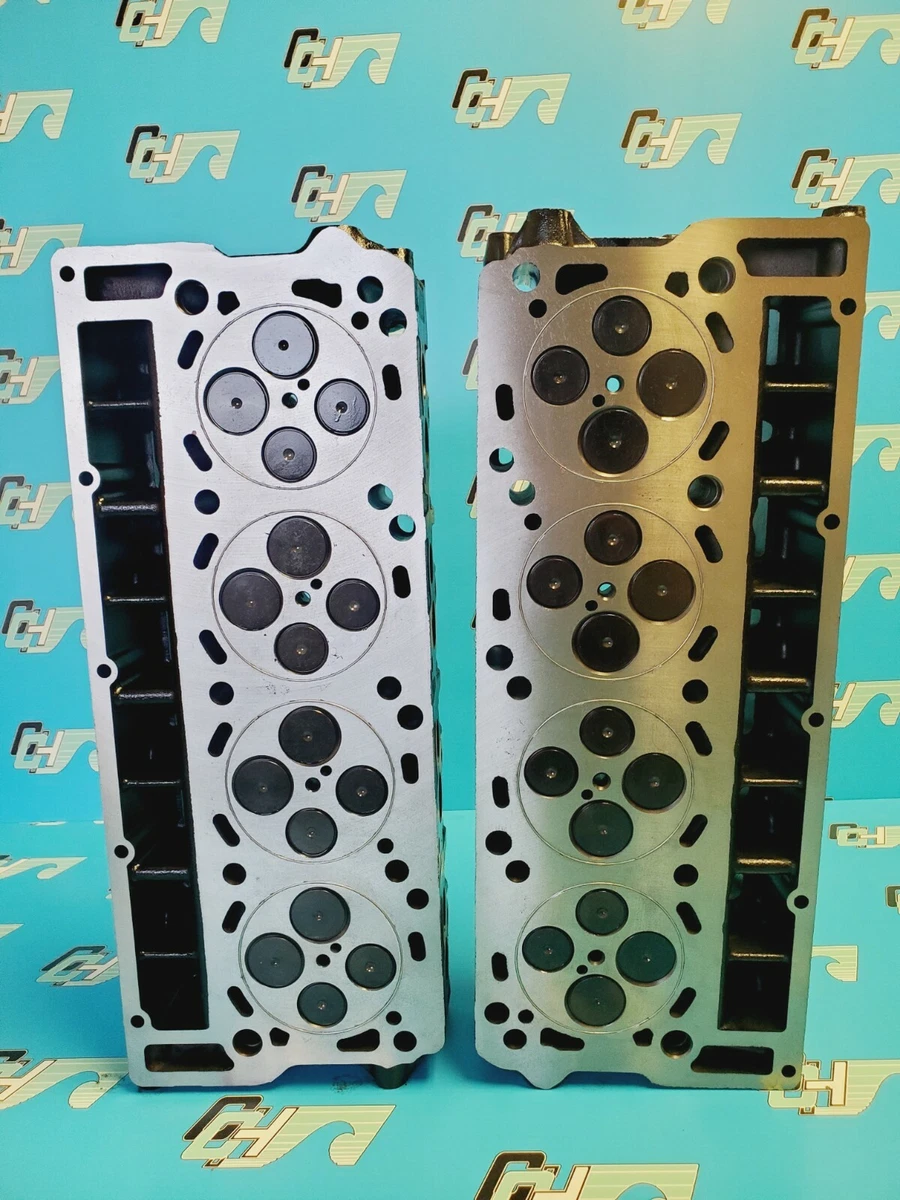 2 FORD 6.0 TURBO DIESEL CYLINDER HEADS 20mm CAST 613 O RING 06 UP
