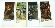 4 AMF HARLEY-DAVIDSON BROCHURES ~ SS-350 & SX-350, LEGGERO & BAJA 100cc
