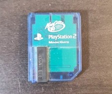 Playstation 2 PS2 8MB Memory Card Magic Gate Clear Blue Mad Catz TESTED WORKING