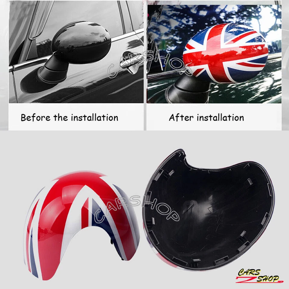 Сменная красная крышка бокового зеркала Union Jack для MINI Cooper F54 F55 F56 F60 14-19 - Изображение 4 из 4