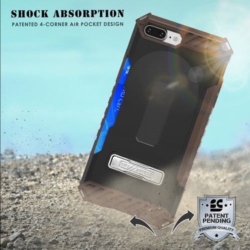 Rugged Multi-Layer Case w/Card Holder Cover+Holster Clip for Apple Models - Picture 23 of 27