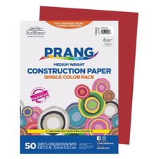 Formerly SunWorks Construction Paper Holiday Red 9" x 12" 50 Sheets