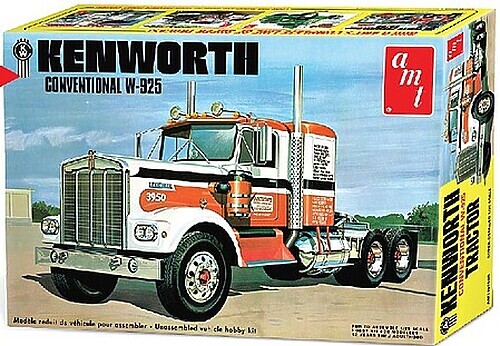 AMT Kenworth W925 Conventional Semi Tractor - Plastic Model 
