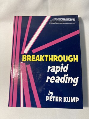 Breakthrough Rapid Reading by Peter Kump (1979, Hardcover) Reading Skills