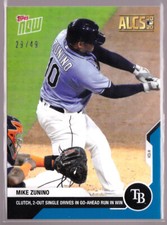 Mike Zunino Rays Clutch HIt ALCS Win Astros 10.11 2020 Topps Now 400 Blue 29/49