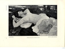 Leo Putz Nude in the Sun Exhibition of Munich Secession Print from 1905