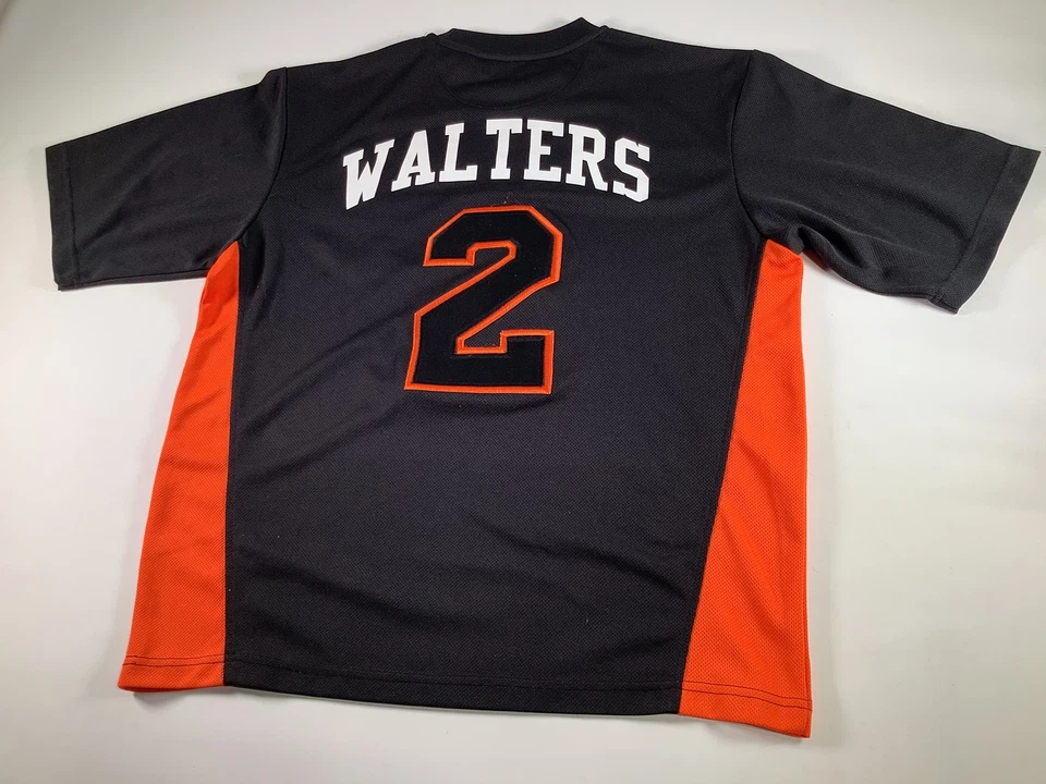 Mens Mizuno Black Orange Short Sleeve Jersey Shirt Large GUC - Imagem 2 de 4