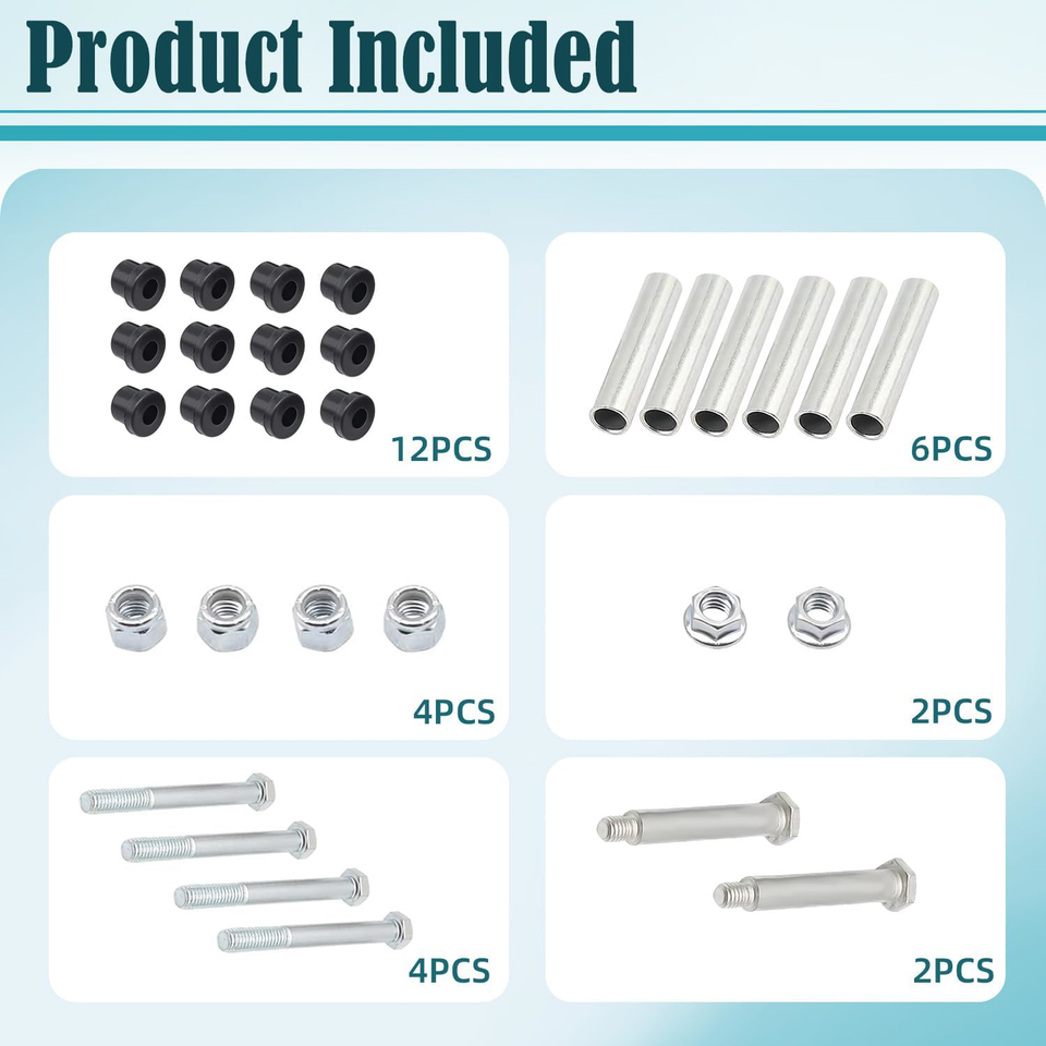 Rear Leaf Spring Bushing Kits with Screw Nut for EZGO PDS&TXT Gas ...