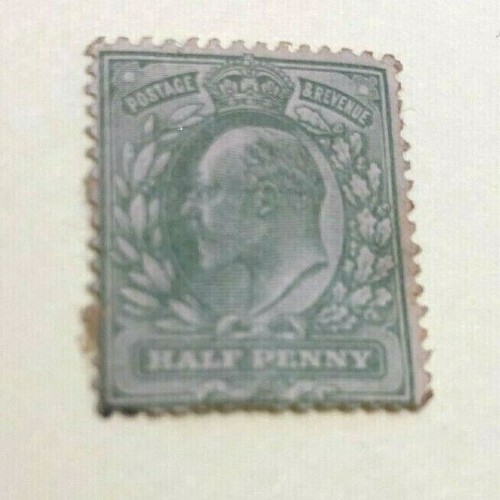 EDOARDO VII POSTAGE REVENUE HALF PENNY LIGHT GREEN eBay