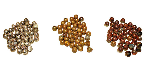 Vintage Metal Beads Three Different Colors Jewelry Macrame Crafts 3 Colors