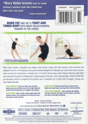 BALLET BEAUTIFUL CARDIO FAT BURN DVD MARY HELEN BOWERS BARRE