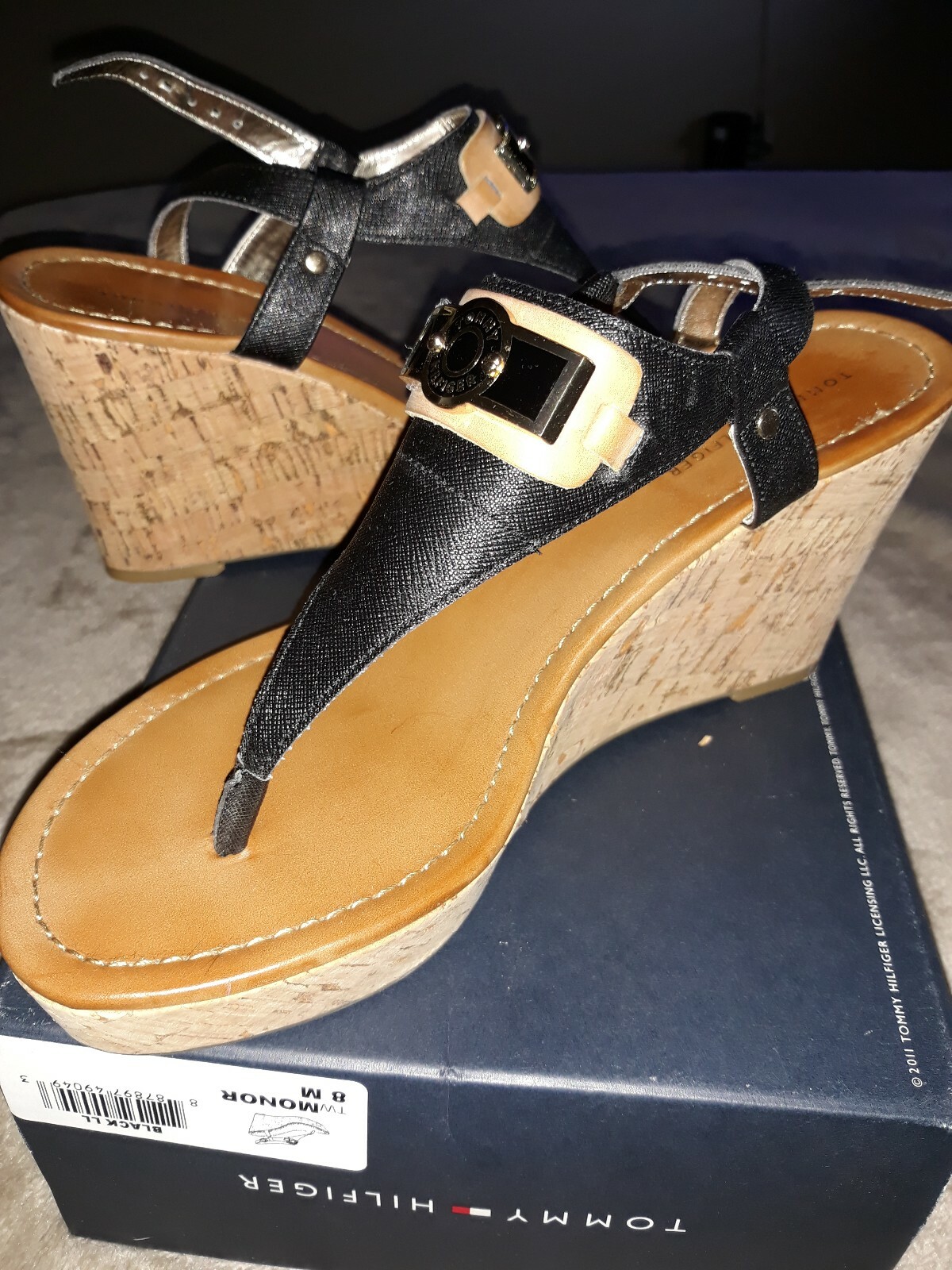 tommy hilfiger wedge slippers
