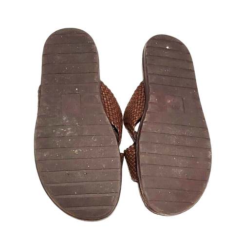 Sandalias Zara Crossed Hombre, Marrón, Talla EU 47 US 13 En Estado Usado Tal cual. - Imagen 9 de 12
