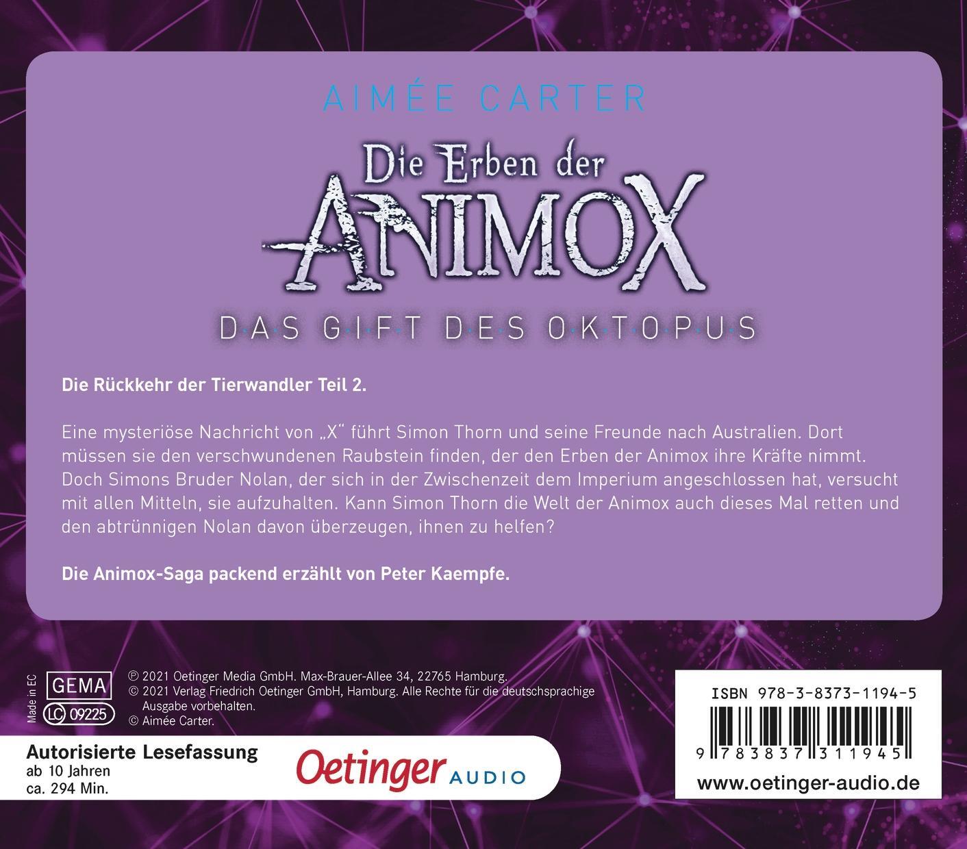 Thumbnail - Die Erben Der Animox 2. Das Gift Des Oktopus, Aimée Carter