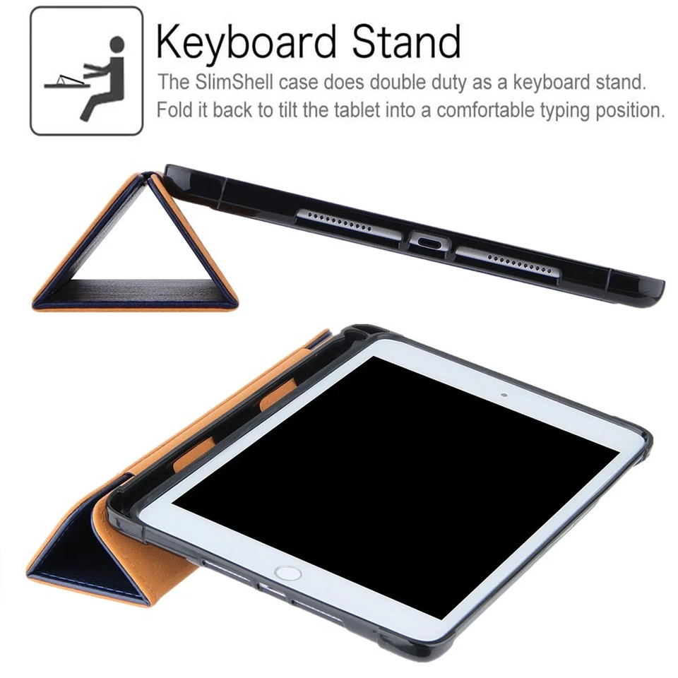 For iPad 8th 7th 6th 5th Gen/Mini/Air/Pro Folding Stand Flip Leather Case Cover - Image 4 of 4