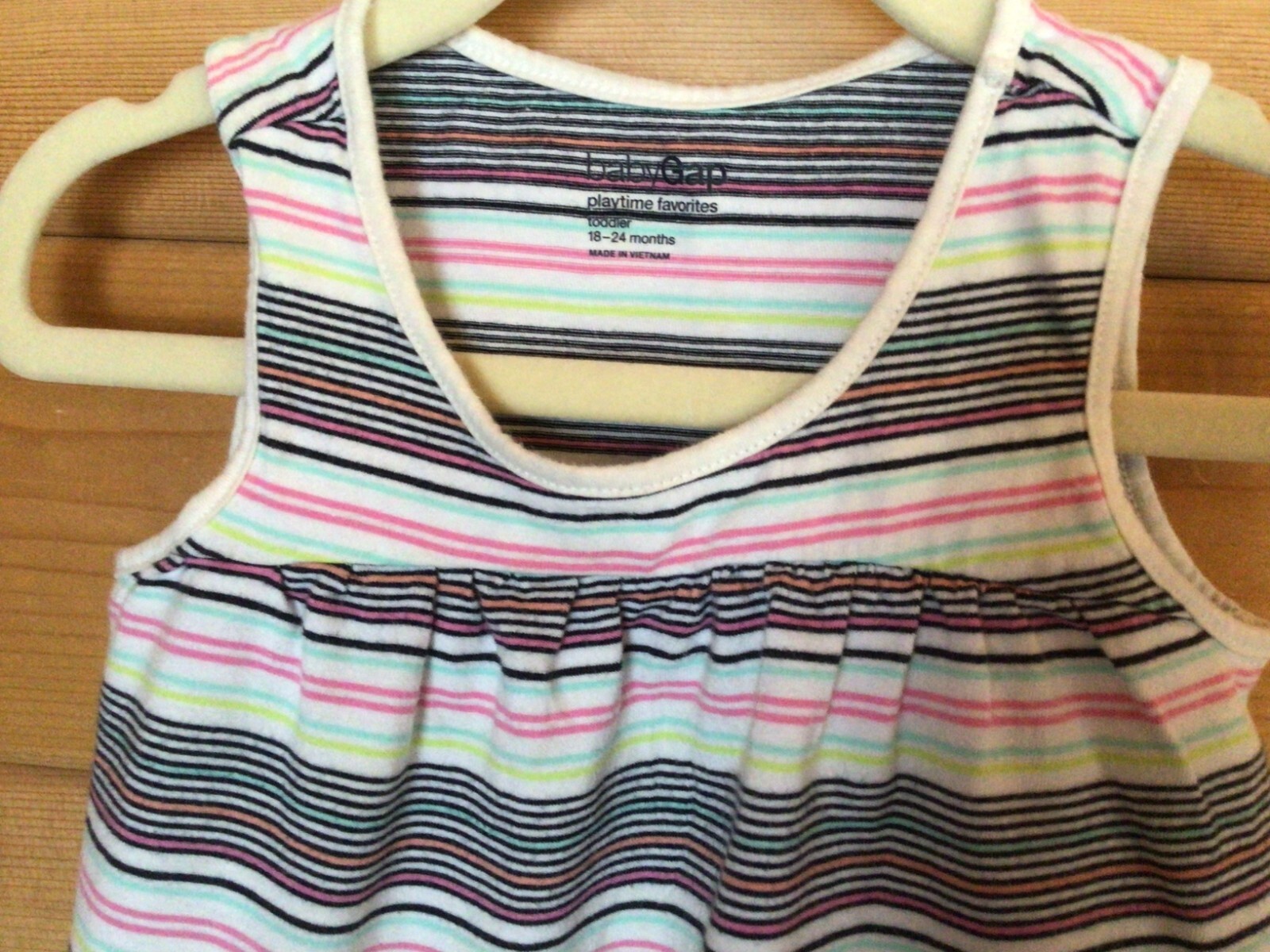 Worn in Great Condition Baby Gap Girls Stripy Top Aged 18-24 Months image 2