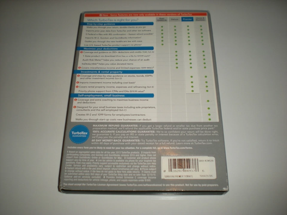 Turbotax 2014 Premier with state. New in sealed box.  Better than Deluxe. - Image 2 of 4