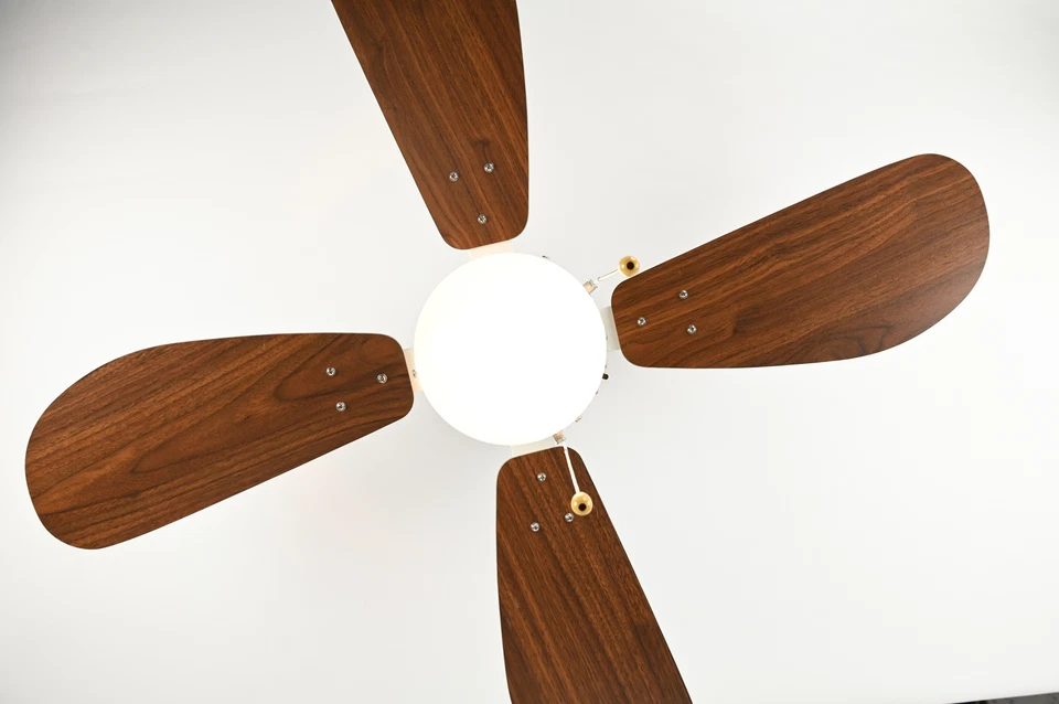 Ceiling Fan With Light Classic White & Walnut 105 CM Soft - Image 4 of 4
