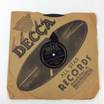 Mills Brothers 78 rpm Record I Love You So Much It Hurts Decca