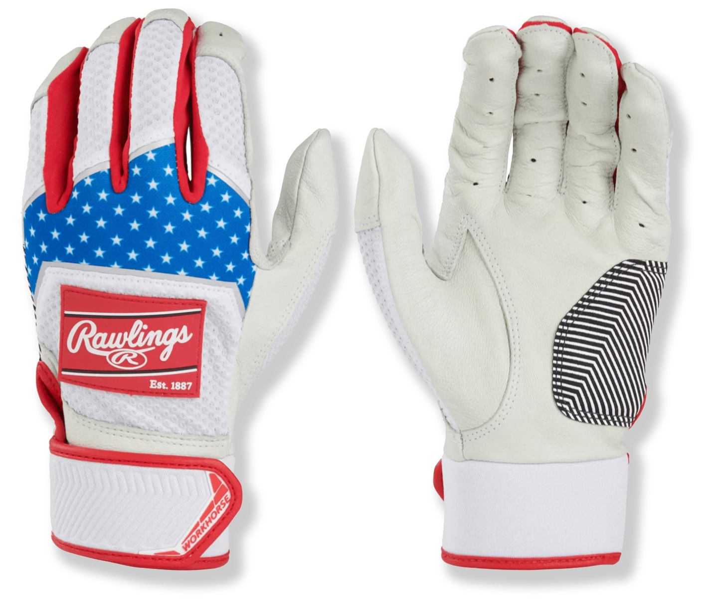 Rawlings Werkpaard 950-serie volwassen slaghandschoenen, scharlaken, klein